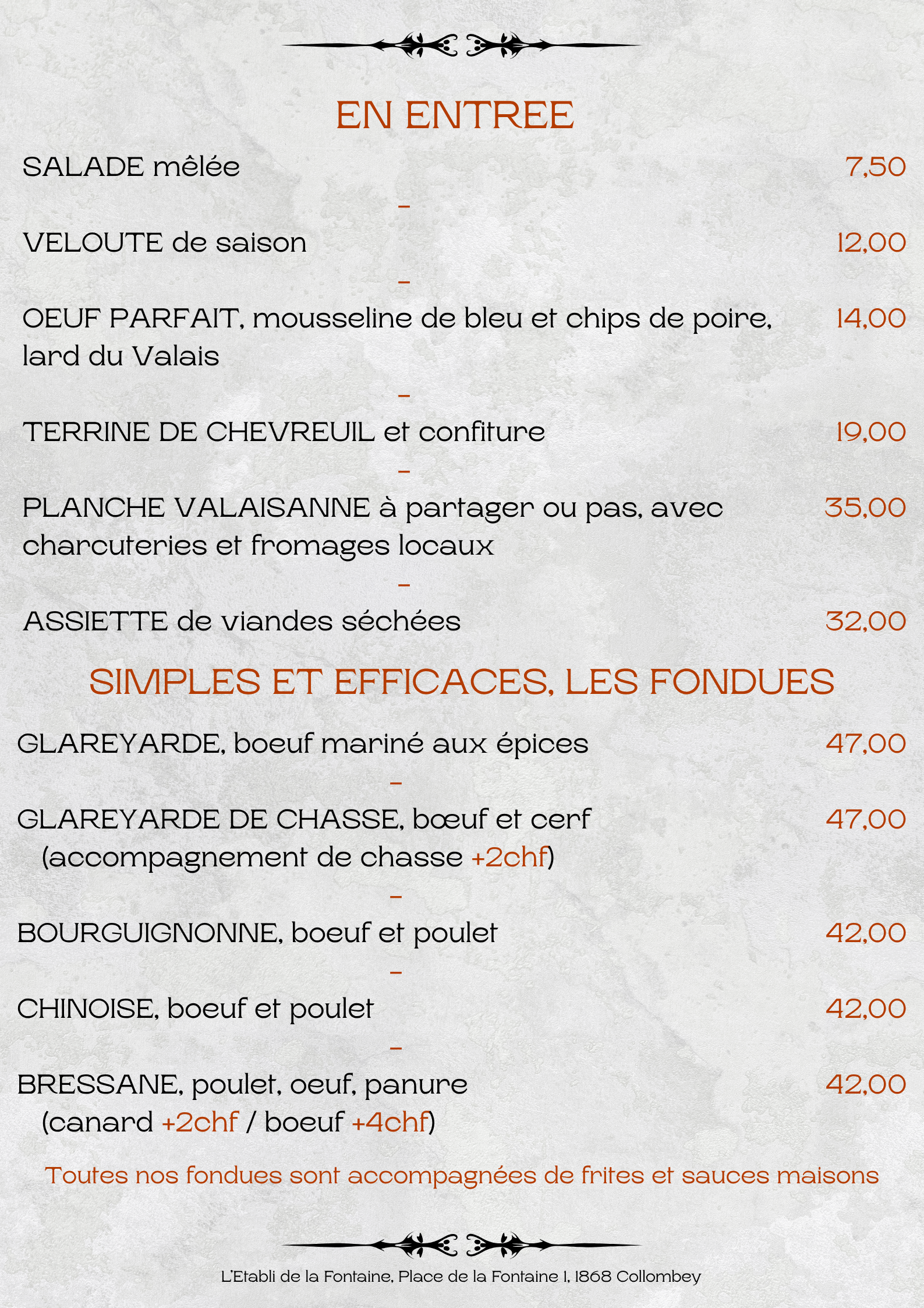 Entrées (1)
